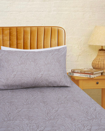 Grey Leaf | Siesta Bedsheet