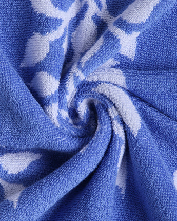 Paisley Blue Yarn Dyed Jacquard | Liventra Bath Towel