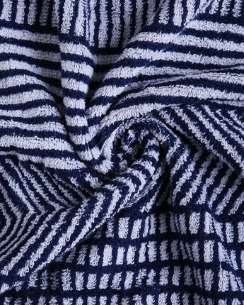 Geometrical Navy Jacquard | Sistra Bath Towel