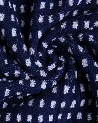 Dotted Navy Yarn Dyed Jacquard | Sistra