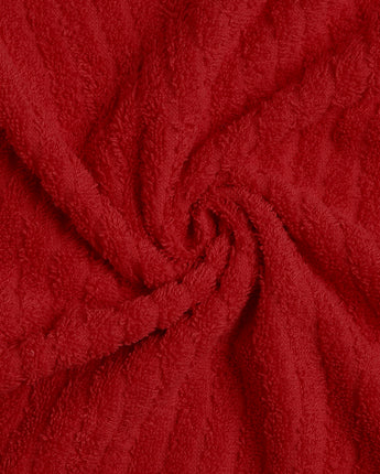 Red | Elixtra Texture Bath Towel