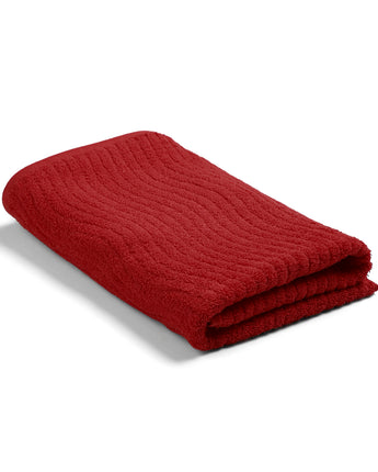 Red | Elixtra Texture Bath Towel