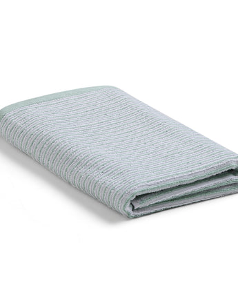 Striped Light Green Dyed Jacquard | Sistra Bath Towel