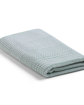 Geometrical Light Green Jacquard | Sistra Bath Towel