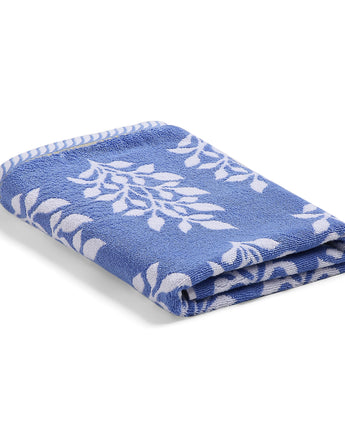 Paisley Blue Yarn Dyed Jacquard | Liventra Bath Towel